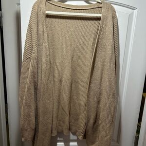 Women's Tan Sweater Cardigan